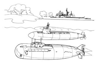 podwodne łodzie i okręty kolorowanka do drukowania