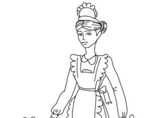 Pokojówka hotelowa pokojówka hotelowa kolorowanka do drukowania