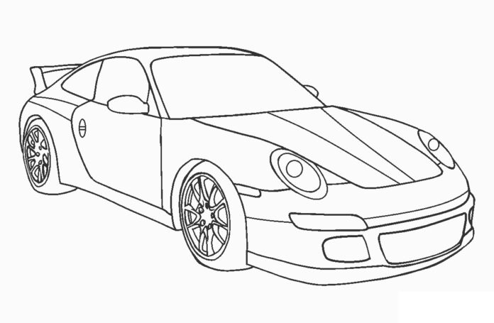 porshe czeka na tuning kolorowanka do drukowania