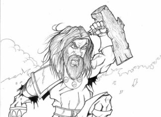 Postać Hobbit postać hobbit kolorowanka do drukowania