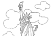 posąg statua wolności kolorowanka do drukowania