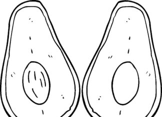 Połówki awokado obrazek do drukowania