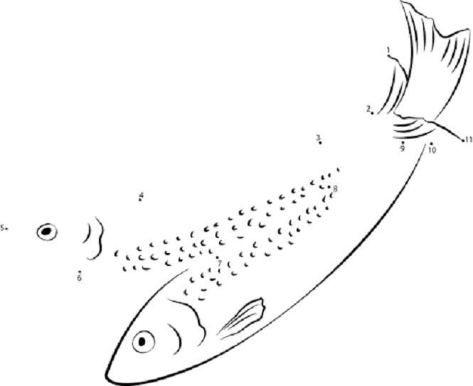 połącz kropki i pokoloruj sledzia kolorowanka do drukowania