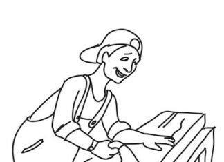 Praca w stolarni praca w stolarni kolorowanka do drukowania