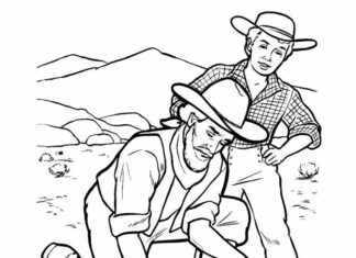 przesiewanie złota kolorowanka do drukowania