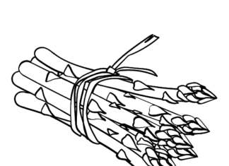 pęczek szparag kolorowanka do drukowania