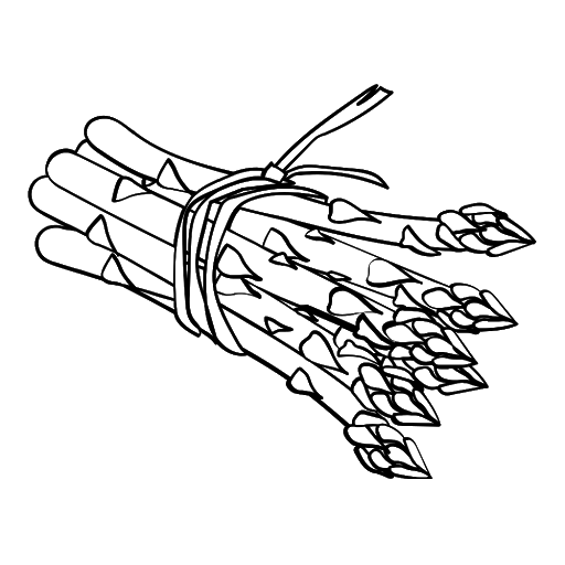 pęczek szparag kolorowanka do drukowania
