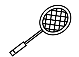 rakietka - paletka do badmintona kolorowanka do drukowania