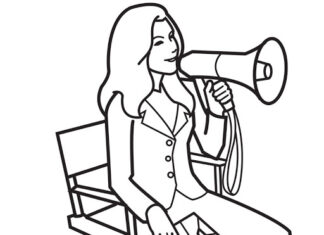 Reżyserka reżyserka kolorowanka do drukowania