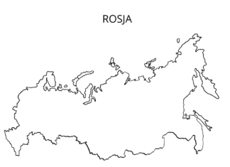 rosja mapa kolorowanka do drukowania