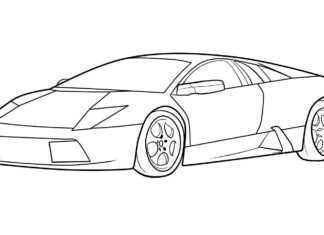 rysunek lamborghini kolorowanka do drukowania