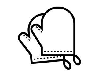 rękawice kuchenne kolorowanka do drukowania