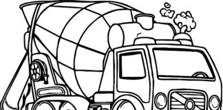 Samochód betoniarka samochód betoniarka kolorowanka do drukowania