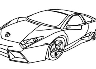 Samochód Lamborghini: samochód lamborghini kolorowanka do drukowania