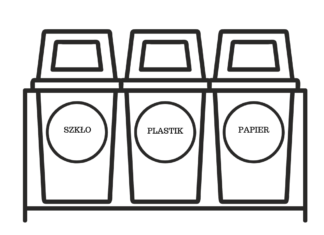 segregacja śmieci kolorowanka do drukowania