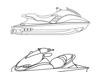skutery wodne kolorowanka do drukowania