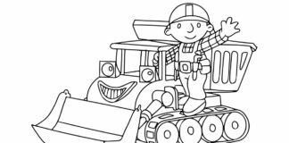 Spychacz bob budowniczy spychacz bob budowniczy obrazek do drukowania