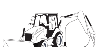 Spychacz z ładowarką spychacz z ładowarką obrazek do drukowania