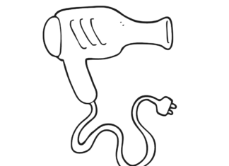 suszarka do włosów kolorowanka do drukowania