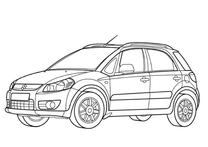 suzuki sx4 kolorowanka do drukowania