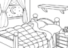 sypialnia w domu kolorowanka do drukowania