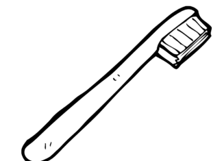 szczoteczka do zębów kolorowanka do drukowania