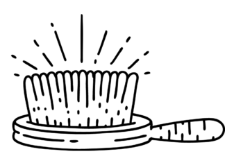 szczotka do włosów kolorowanka do drukowania