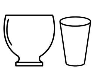 szklanki kolorowanka do drukowania