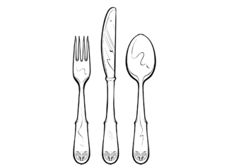 sztućce kolorowanka do drukowania