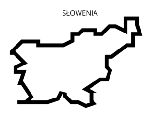 słowenia mapa kolorowanka do drukowania