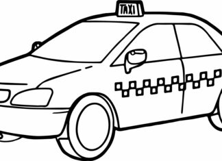 taksówka miejska kolorowanka do drukowania
