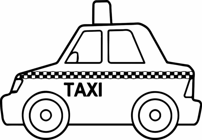 taxi dla dzieci kolorowanka do drukowania