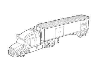 Tir LEGO tir lego kolorowanka do drukowania
