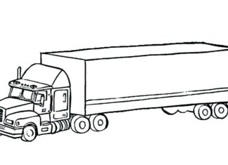 tir z naczepą kolorowanka do drukowania