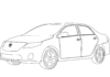 toyota corolla kolorowanka do drukowania