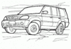 toyota suv 4x4 kolorowanka do drukowania