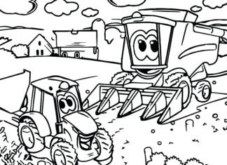 Traktor i kombajn traktor i kombajn kolorowanka do drukowania