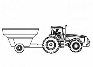 Traktor i przyczepa traktor i przyczepa kolorowanka do drukowania