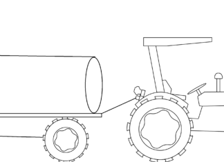 Traktor z beczką traktor z beczką kolorowanka do drukowania