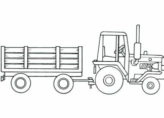 Traktor z drzewem traktor z drzewem kolorowanka do drukowania