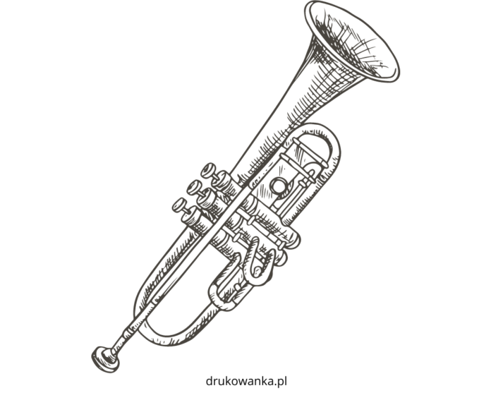 trąbka kolorowanka do drukowania