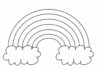 Tęcza z chmurami tęcza z chmurami kolorowanka do drukowania