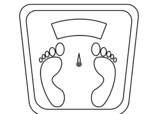 waga łazienkowa kolorowanka do drukowania