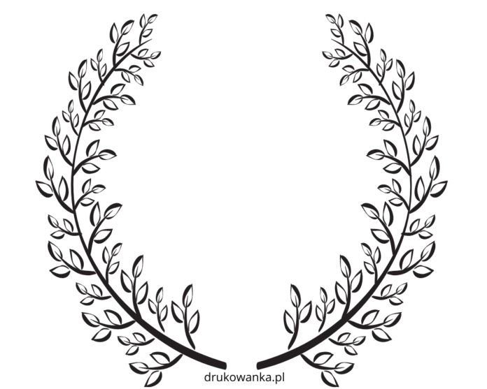 wawrzyn liście kwiatu kolorowanka do drukowania
