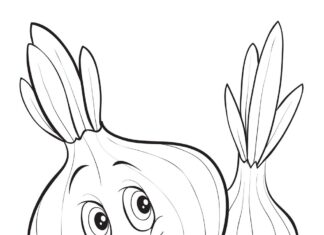 wesoła cebula obrazek do drukowania