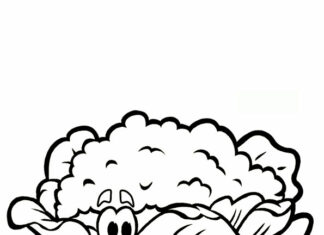 wesoły kalafior obrazek do drukowania