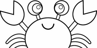 Wesoły krab krab kolorowanka do drukowania