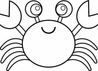 krab kolorowanka do drukowania