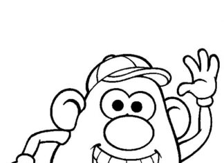 wesoły ziemniak obrazek do drukowania