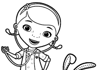 weterynarz i królik kolorowanka do drukowania